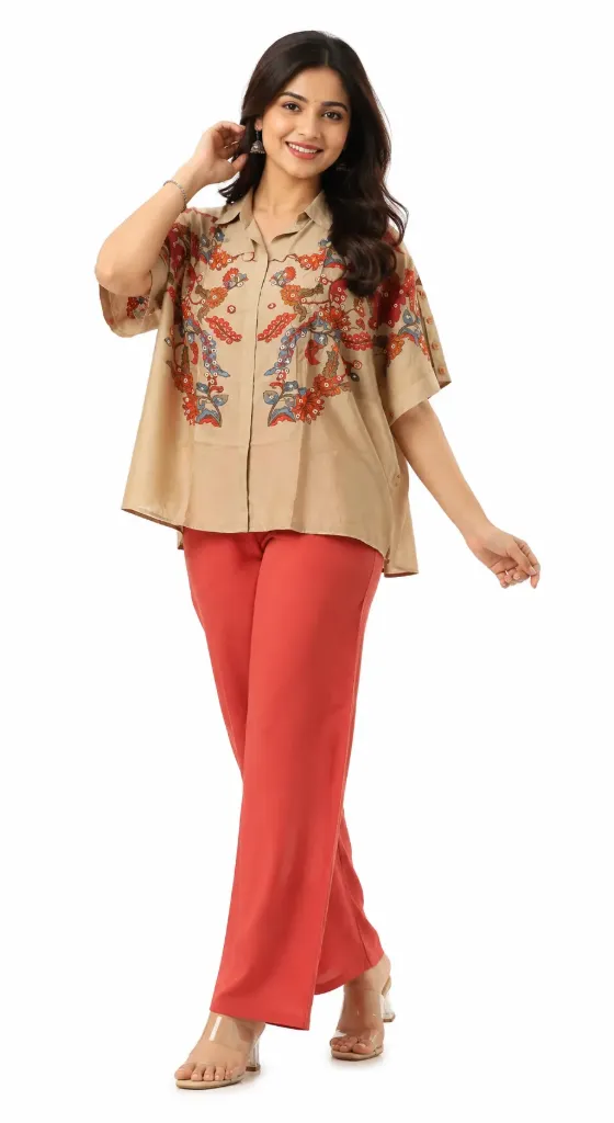 Beige Floral Grace Set