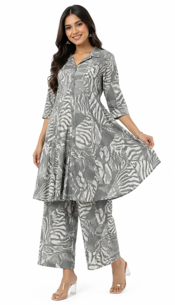 [GW40] Grey Abstract Printed Outfit (40)