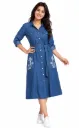 Blue Denim Belted Dress