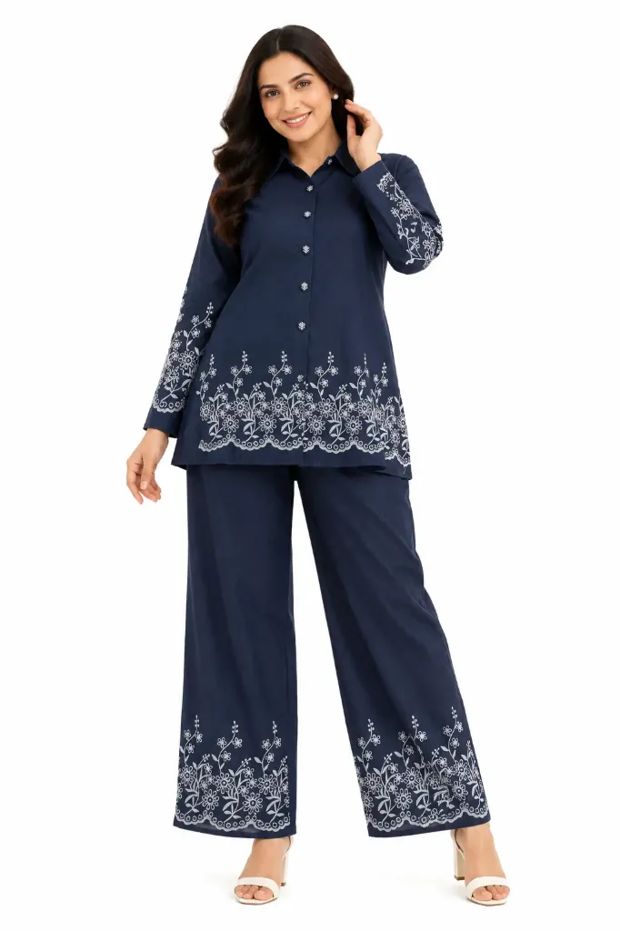 Elegant Indigo Co-ord Suit