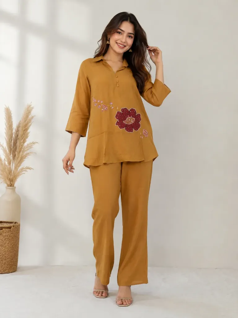 [M44] Mustard Bloom Co-ord Set