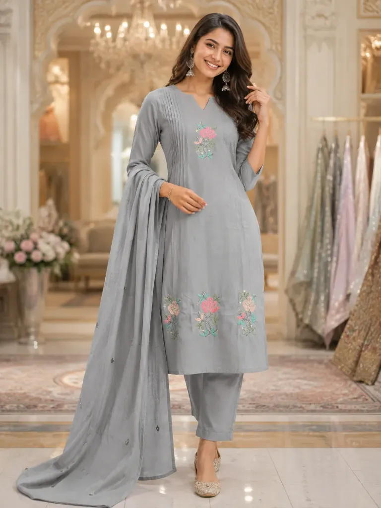 [IG38] Grey Rose Grace Suit Set (38)