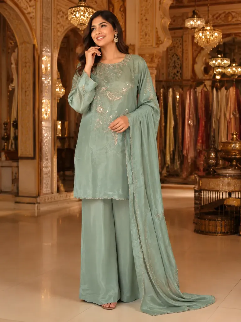 Royal Bloom Palazzo Set