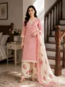 Rosy Chevron Grace Suit