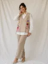 Soft Beige Floral Ensemble