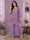 Elegant Lavender Palazzo Set