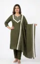 Deep Green Bandhani Suit Set