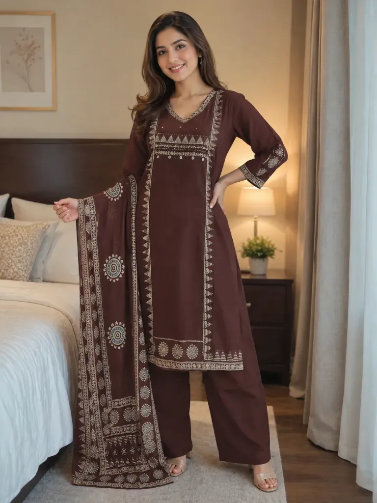 [DB38] Maroon Heritage Kurta Set (38)