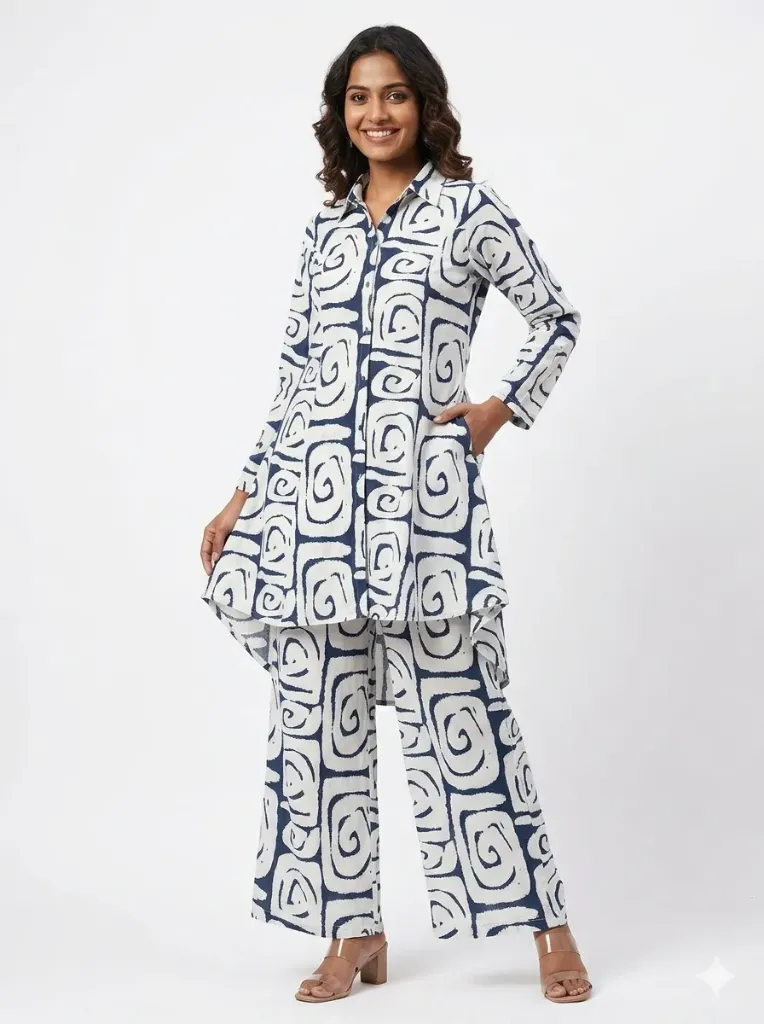 Abstract Swirl Palazzo Set